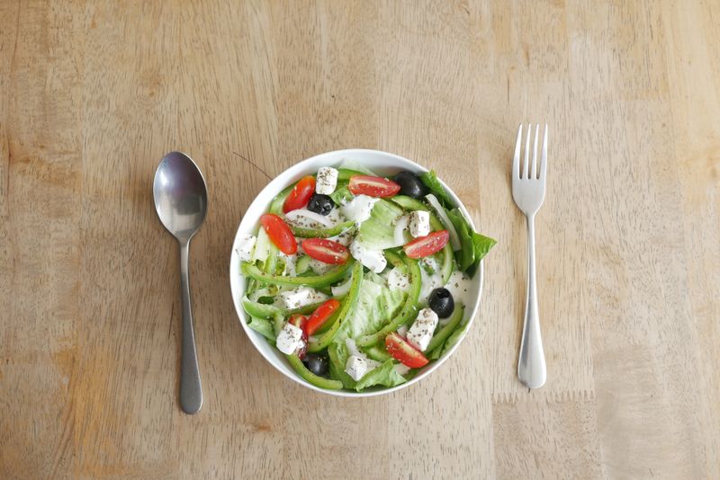 Fresh Mediterranean salad at cafe zupas
